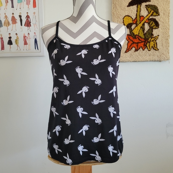 PLAYBOY Tops - Playboy Intimates | Stretchy Black Tank Top